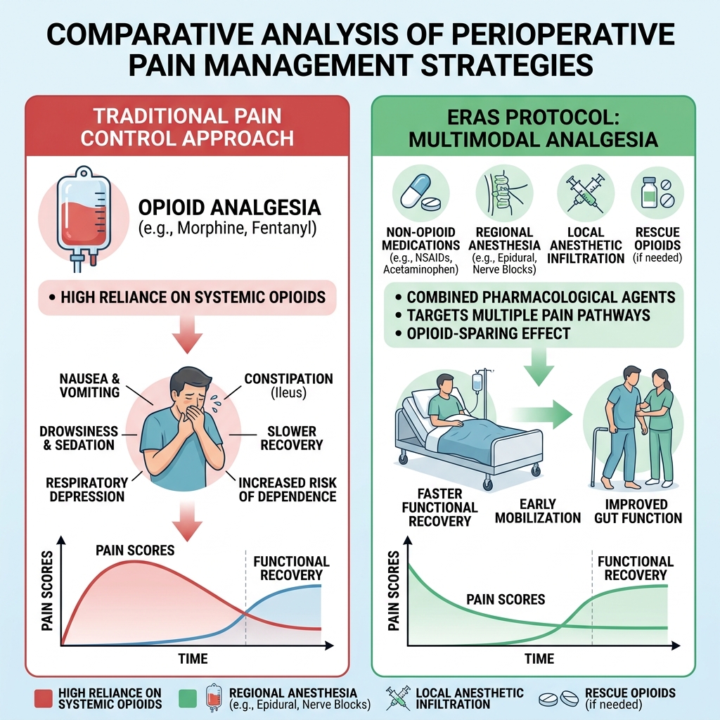 Traditional vs ERAS Pain Control Comparison