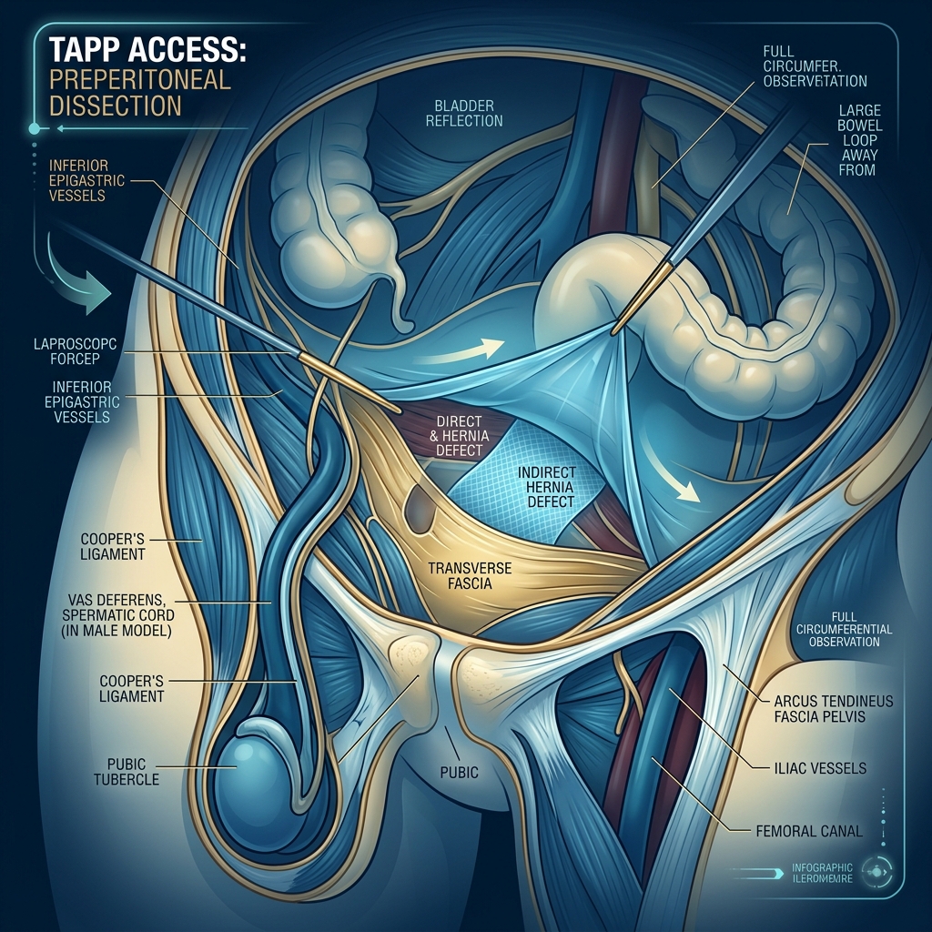 TAPP Hernia Repair - Advanced Abdominal View