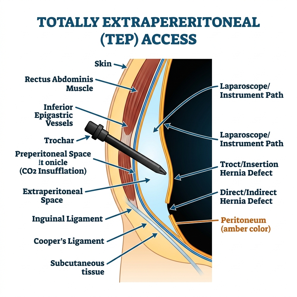 TEP Hernia Repair - Advanced Extraperitoneal Access